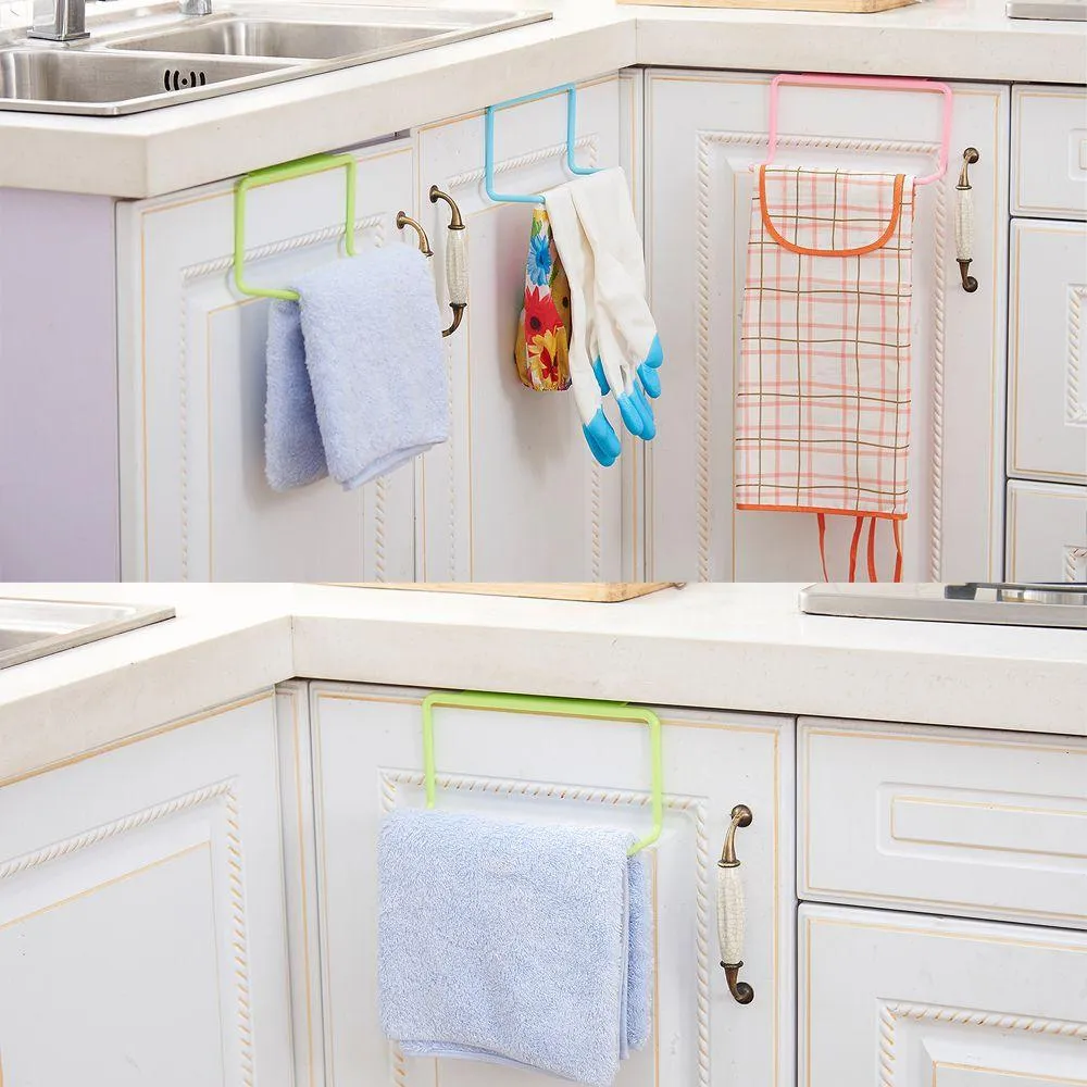 Over Door Kitchen Towel Holder Rack