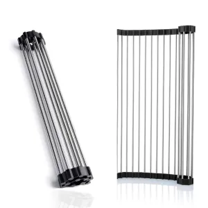 Over the Sink Multipurpose Roll-Up Dish Drying Rack