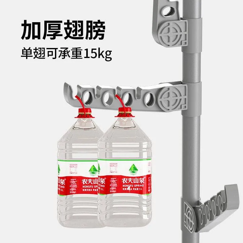 Overhead Coat Rack Floor-To-Ceiling Bedroom Simple Clothes Hanger Telescopic Clothes Rack