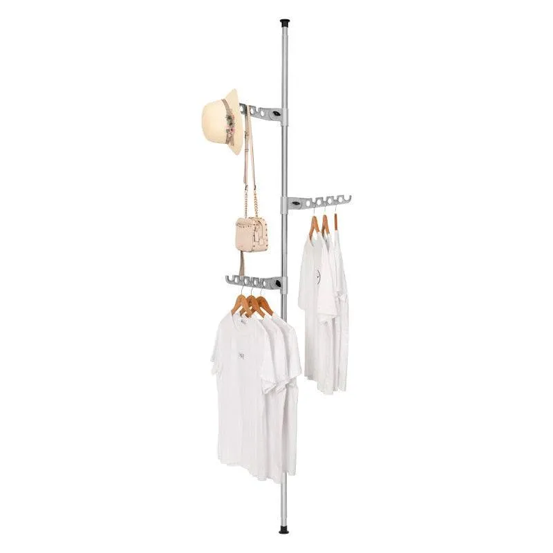 Overhead Coat Rack Floor-To-Ceiling Bedroom Simple Clothes Hanger Telescopic Clothes Rack