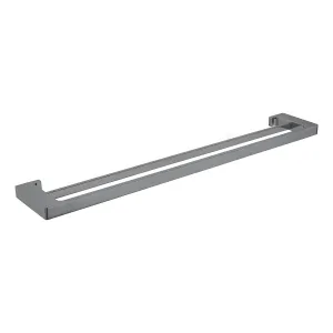 PEARL Double Towel Rail 800mm GUN METAL 8030D-GM