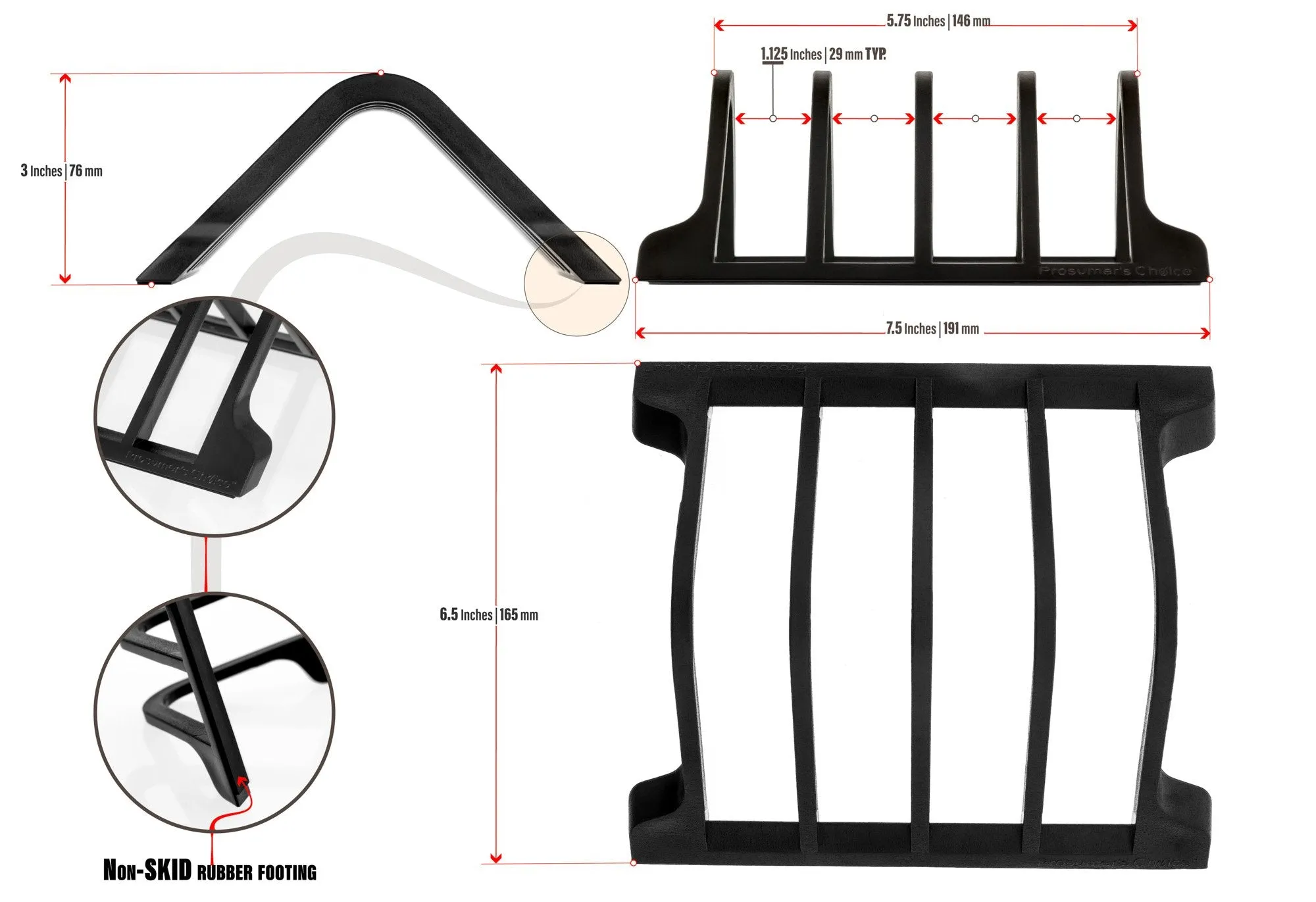 Prosumer'S Choice Universal 4 Tablet And Smartphone Charging Organizer Rack/Desktop Stand