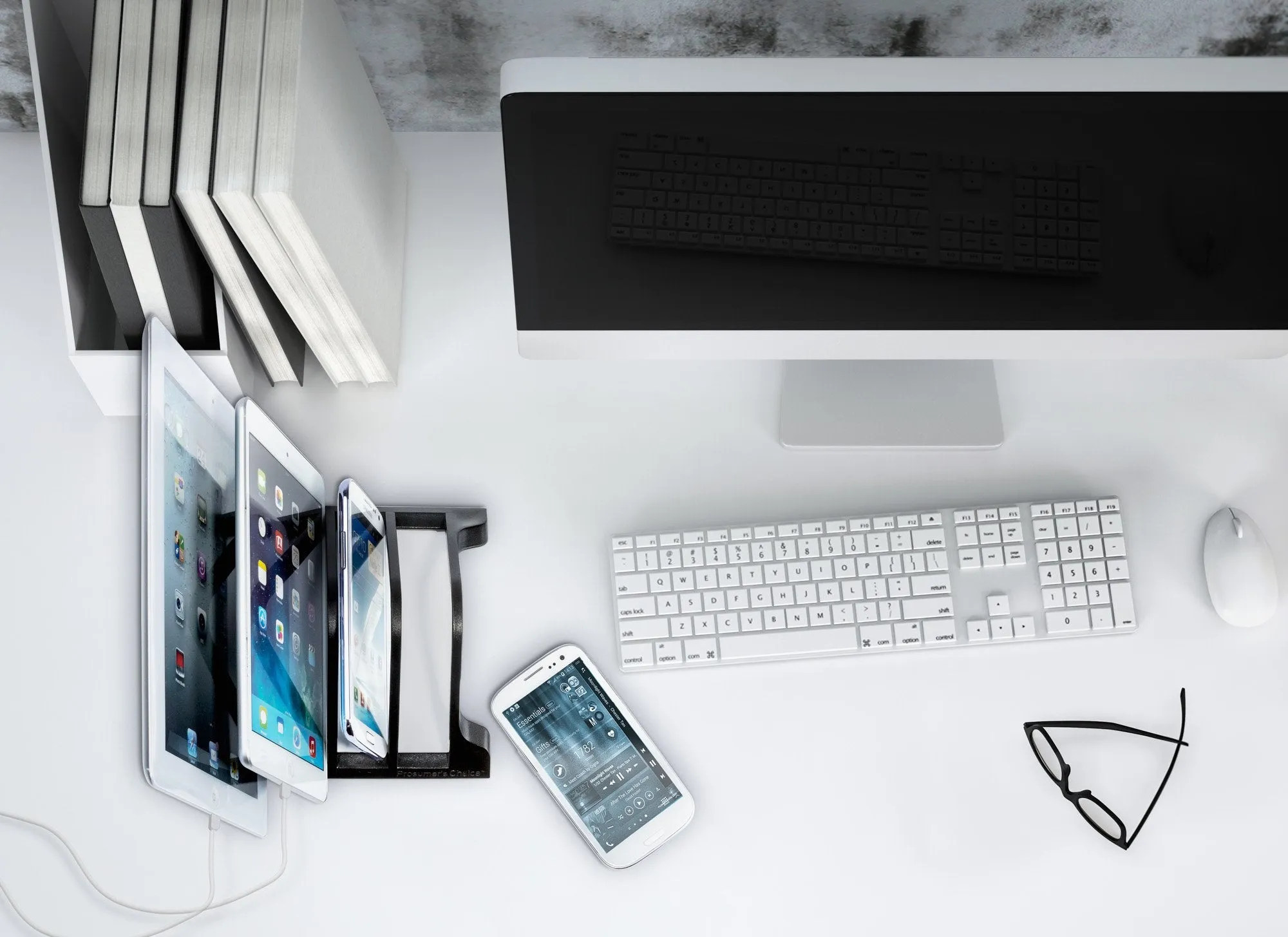 Prosumer'S Choice Universal 4 Tablet And Smartphone Charging Organizer Rack/Desktop Stand