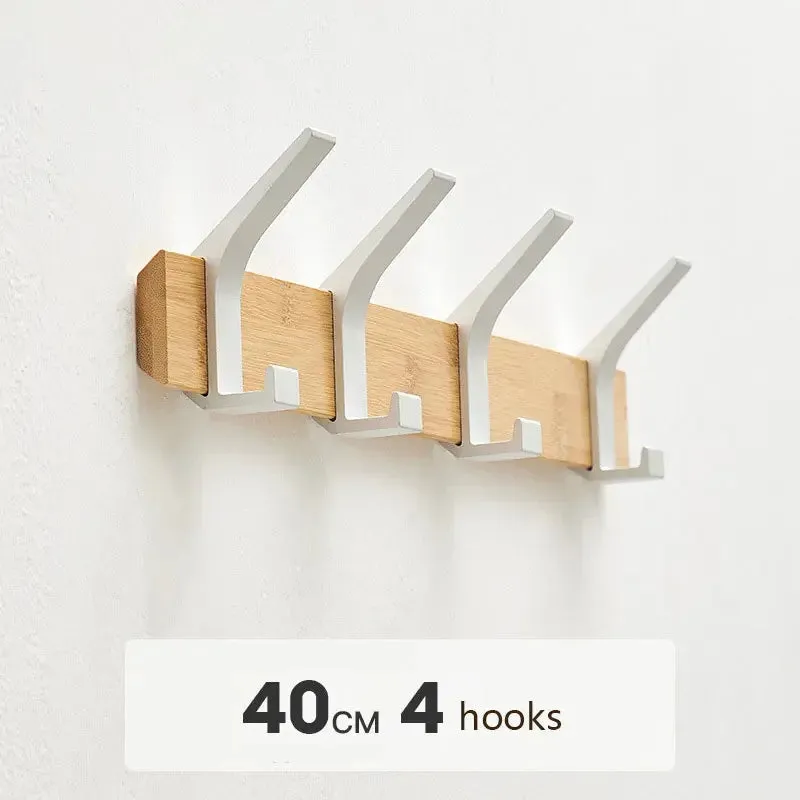 SINOTAO  -  4/5/6/7/8 Movable Hooks Japanese Wall Door Hanger for Hanging Clothes Clothes Hat Keys Towels Coat Rack Holder Room Organization