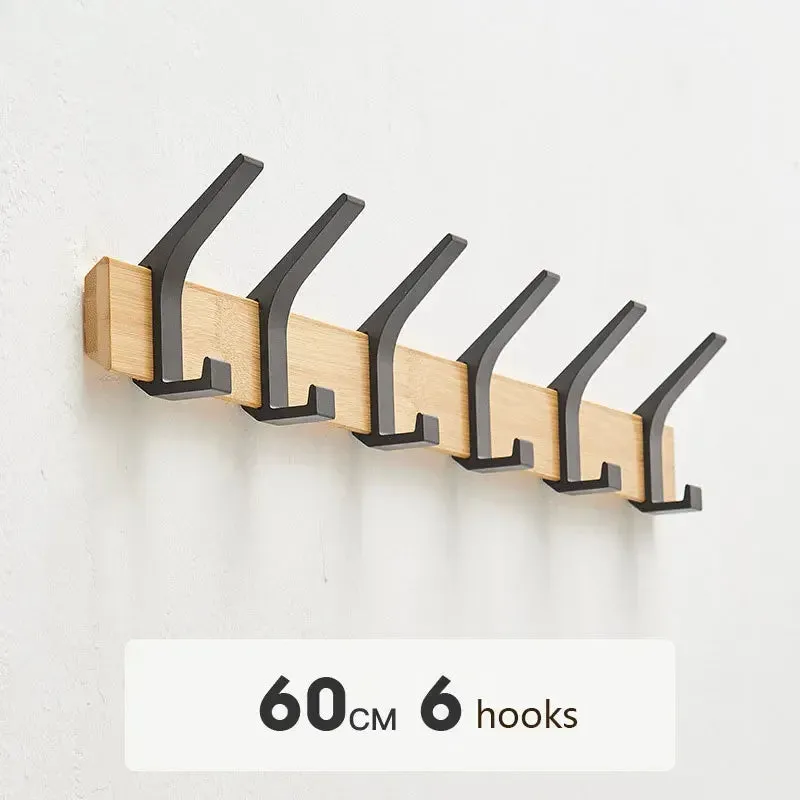 SINOTAO  -  4/5/6/7/8 Movable Hooks Japanese Wall Door Hanger for Hanging Clothes Clothes Hat Keys Towels Coat Rack Holder Room Organization