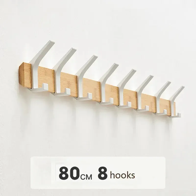 SINOTAO  -  4/5/6/7/8 Movable Hooks Japanese Wall Door Hanger for Hanging Clothes Clothes Hat Keys Towels Coat Rack Holder Room Organization