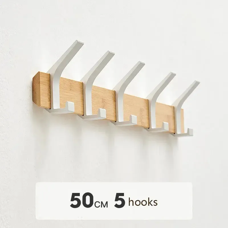 SINOTAO  -  4/5/6/7/8 Movable Hooks Japanese Wall Door Hanger for Hanging Clothes Clothes Hat Keys Towels Coat Rack Holder Room Organization