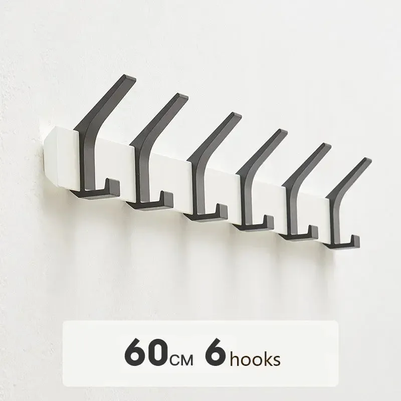 SINOTAO  -  4/5/6/7/8 Movable Hooks Japanese Wall Door Hanger for Hanging Clothes Clothes Hat Keys Towels Coat Rack Holder Room Organization