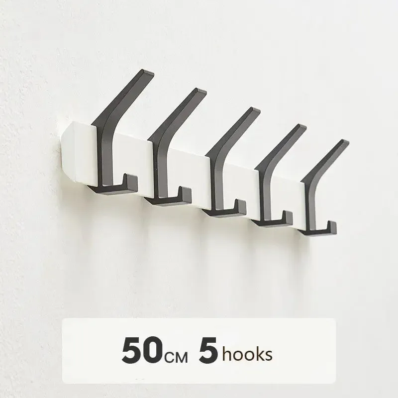 SINOTAO  -  4/5/6/7/8 Movable Hooks Japanese Wall Door Hanger for Hanging Clothes Clothes Hat Keys Towels Coat Rack Holder Room Organization