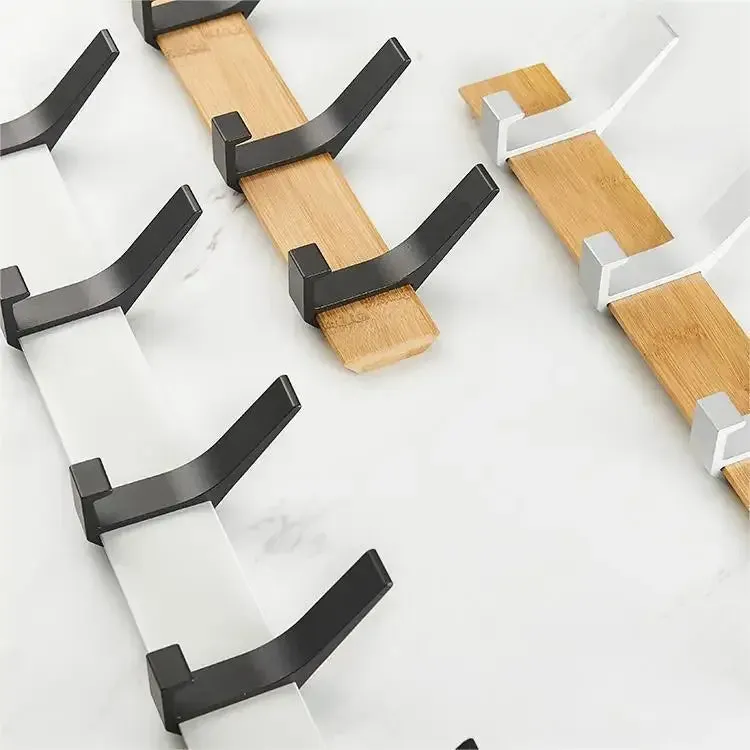 SINOTAO  -  4/5/6/7/8 Movable Hooks Japanese Wall Door Hanger for Hanging Clothes Clothes Hat Keys Towels Coat Rack Holder Room Organization