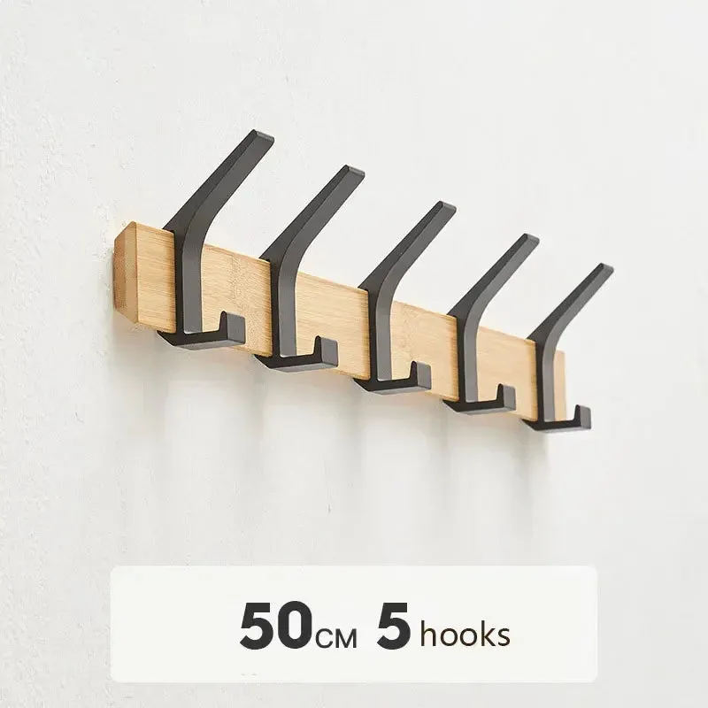 SINOTAO  -  4/5/6/7/8 Movable Hooks Japanese Wall Door Hanger for Hanging Clothes Clothes Hat Keys Towels Coat Rack Holder Room Organization