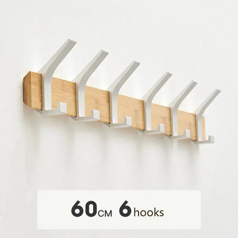 SINOTAO  -  4/5/6/7/8 Movable Hooks Japanese Wall Door Hanger for Hanging Clothes Clothes Hat Keys Towels Coat Rack Holder Room Organization