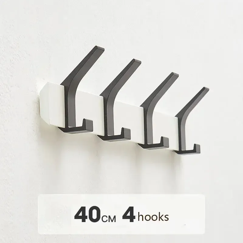 SINOTAO  -  4/5/6/7/8 Movable Hooks Japanese Wall Door Hanger for Hanging Clothes Clothes Hat Keys Towels Coat Rack Holder Room Organization