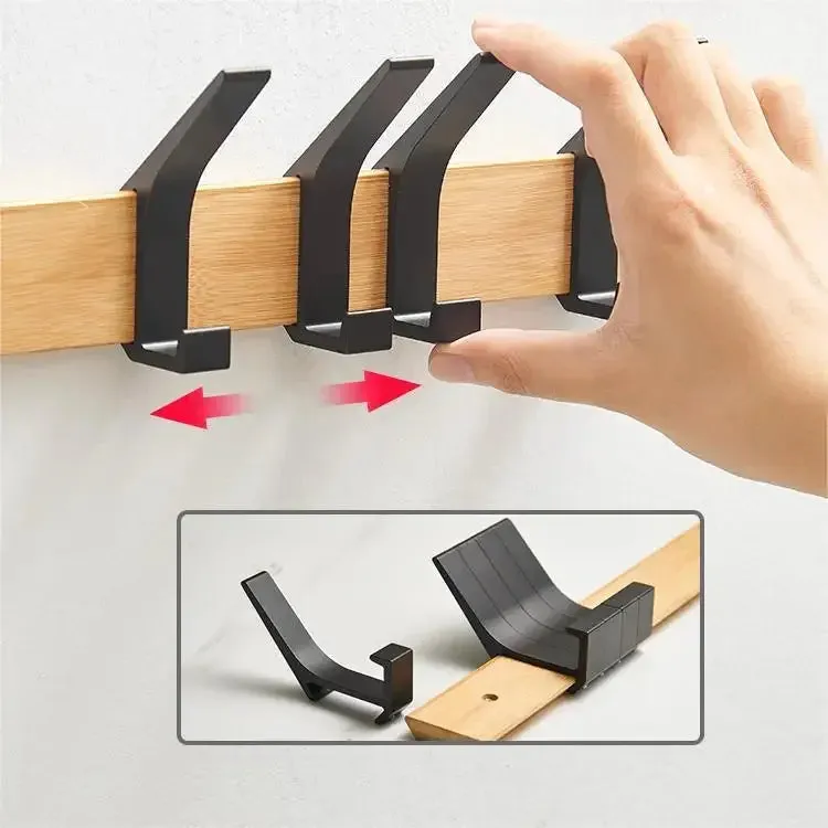 SINOTAO  -  4/5/6/7/8 Movable Hooks Japanese Wall Door Hanger for Hanging Clothes Clothes Hat Keys Towels Coat Rack Holder Room Organization