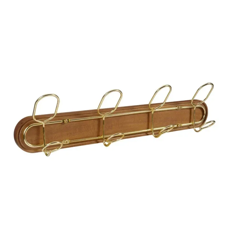 SINOTAO  -  Creative Wooden Wall Mounted Coat Rack with Double Hooks Clothing Rail for Hat Towel Robes Hanger Perchero Hallway Furniture