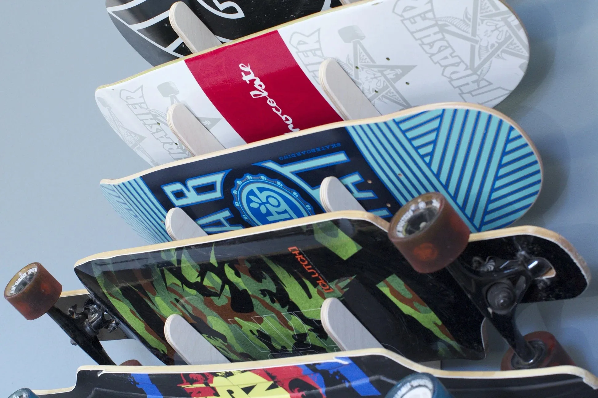 Skateboard Rack - Horizontal x5 - Baltic Ply