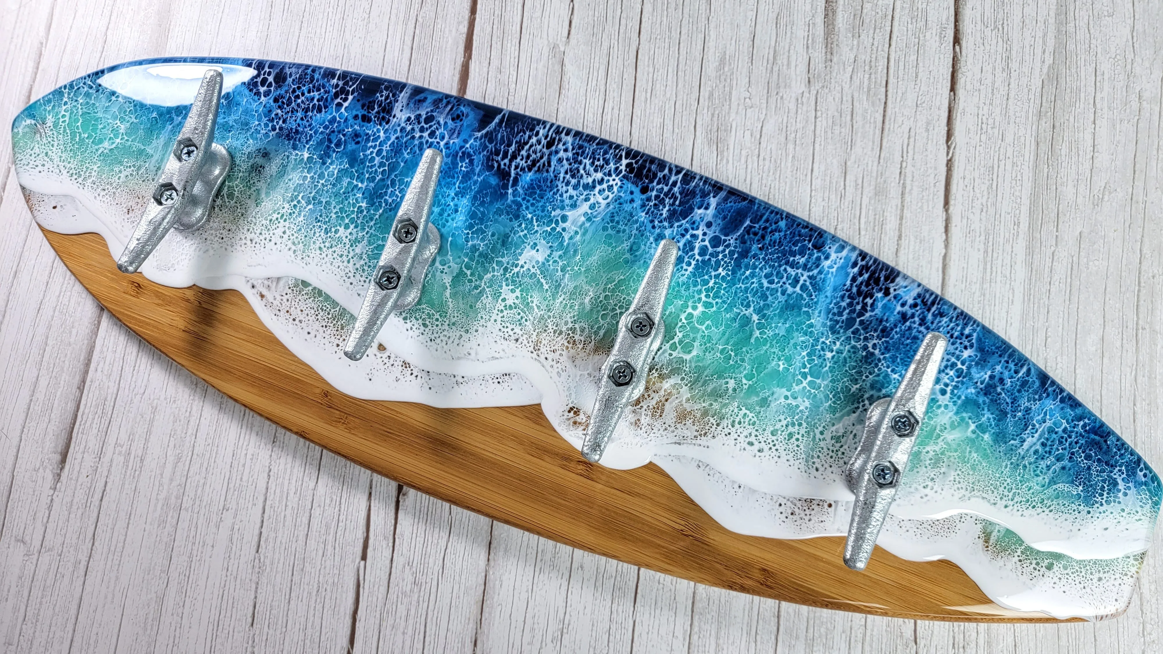 Surfboard Wave Towel Rack