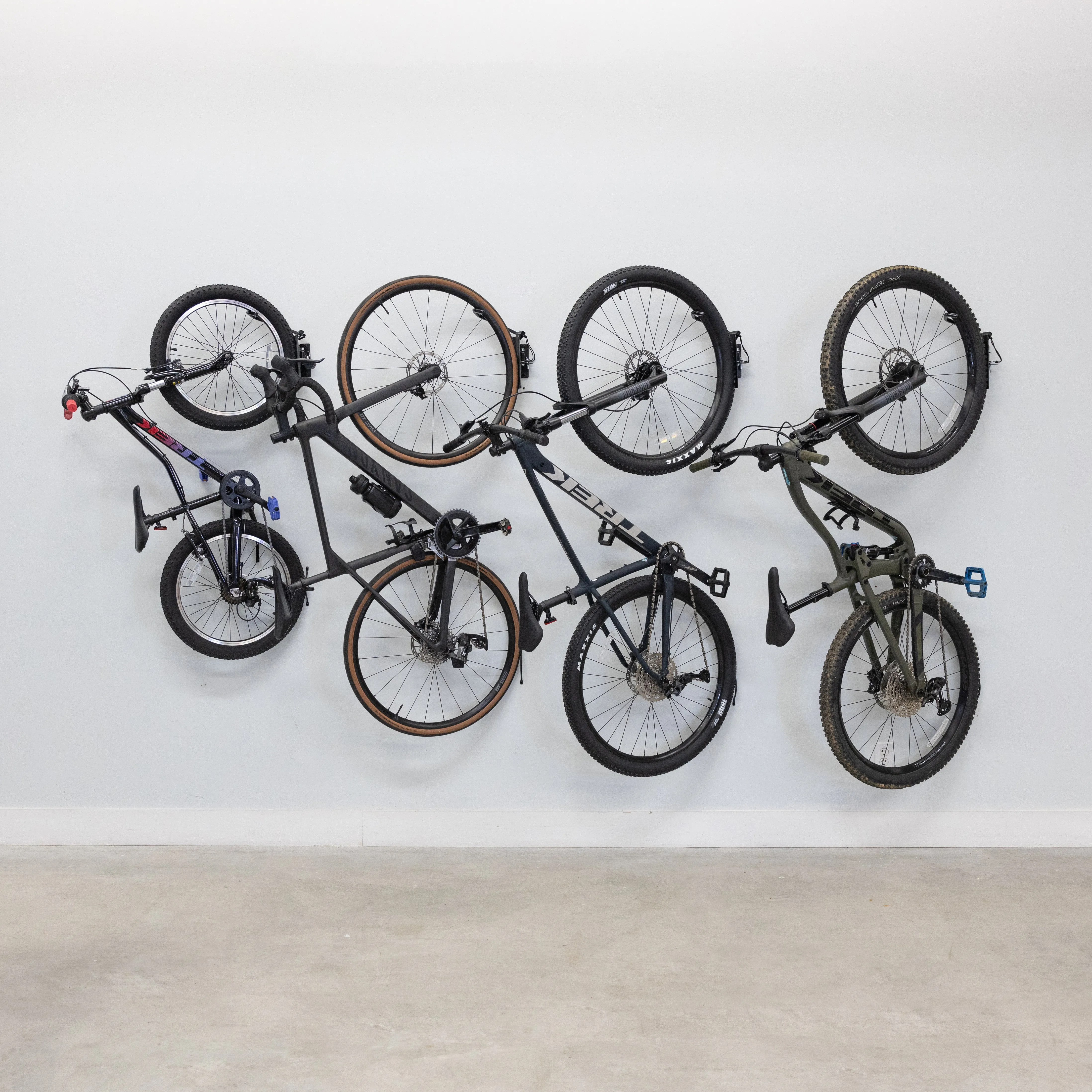 Swivel Mount Bike Storage Rack | 2 Bike Garage Wall Hooks