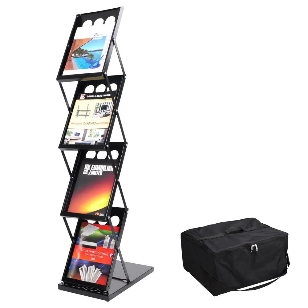 TheLAShop 4 Pocket Folding Literature Rack Brochure Stand Display Holder