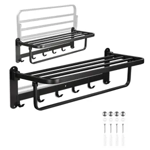 TheLAShop Wall Mounted 23" Towel Rack Shelf w/ Hook 304 SS Hotel Style