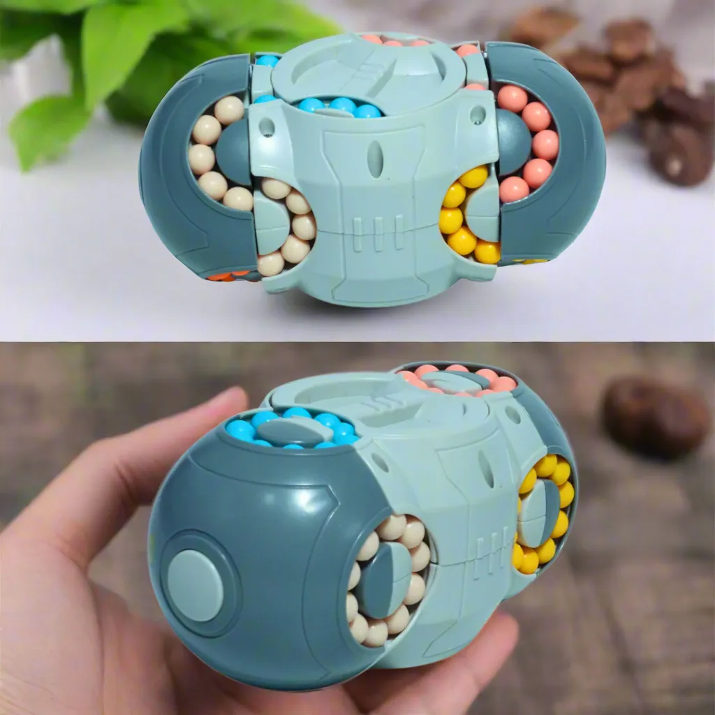 UFO 8 Sided Rotating Magic Beans Cube Fidget Finger Tip Toy
