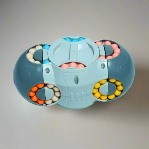 UFO 8 Sided Rotating Magic Beans Cube Fidget Finger Tip Toy