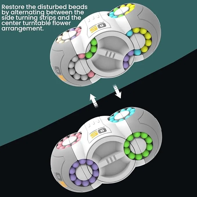 UFO 8 Sided Rotating Magic Beans Cube Fidget Finger Tip Toy