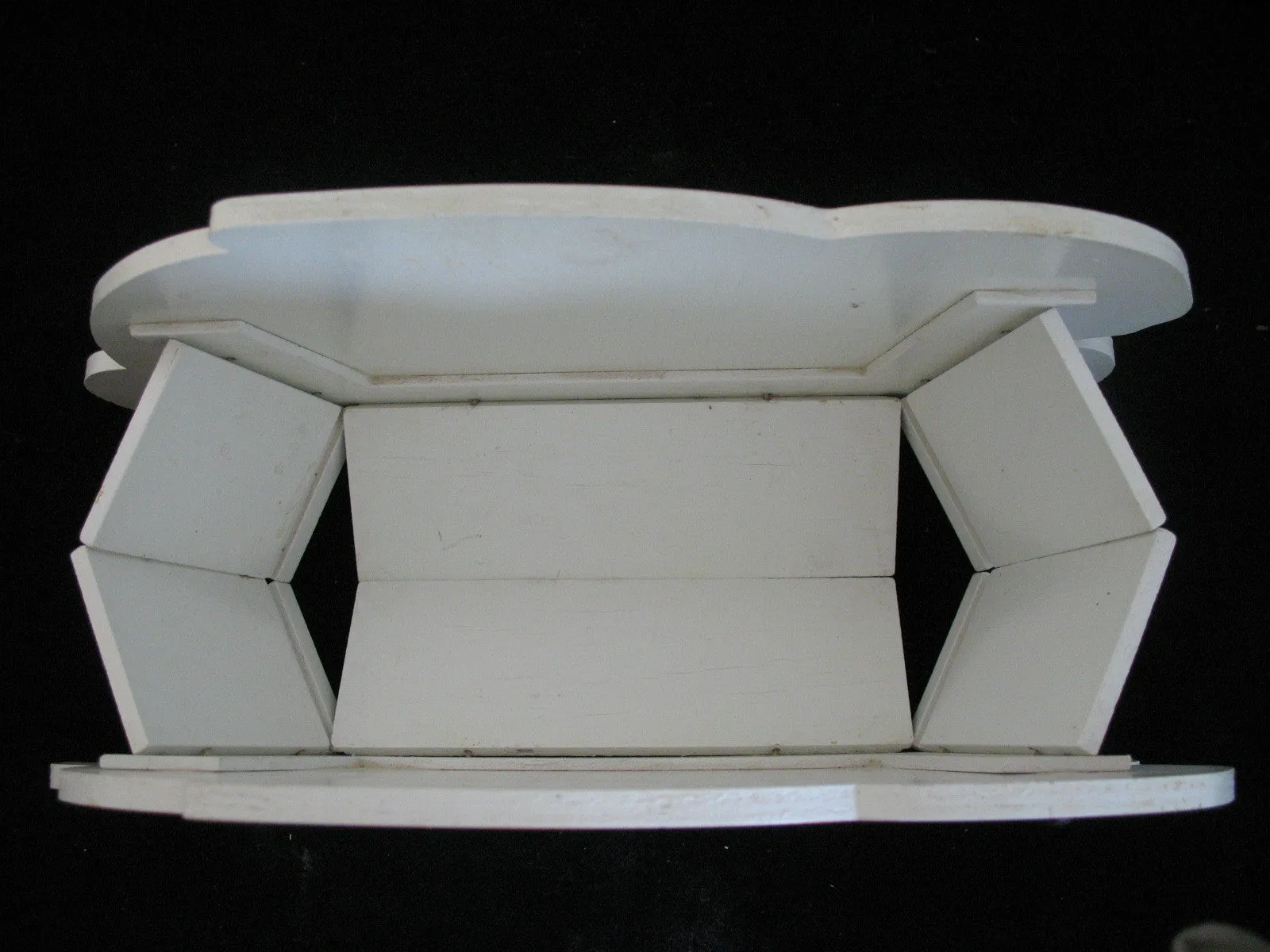 VINTAGE EASTER Sunday WOOD RABBIT BUNNY Collapsible Collapsable EGG BOX BASKET
