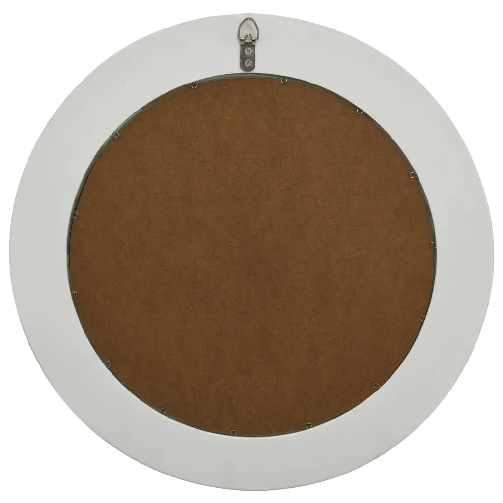 Wall Mirror Baroque Style 50 cm White