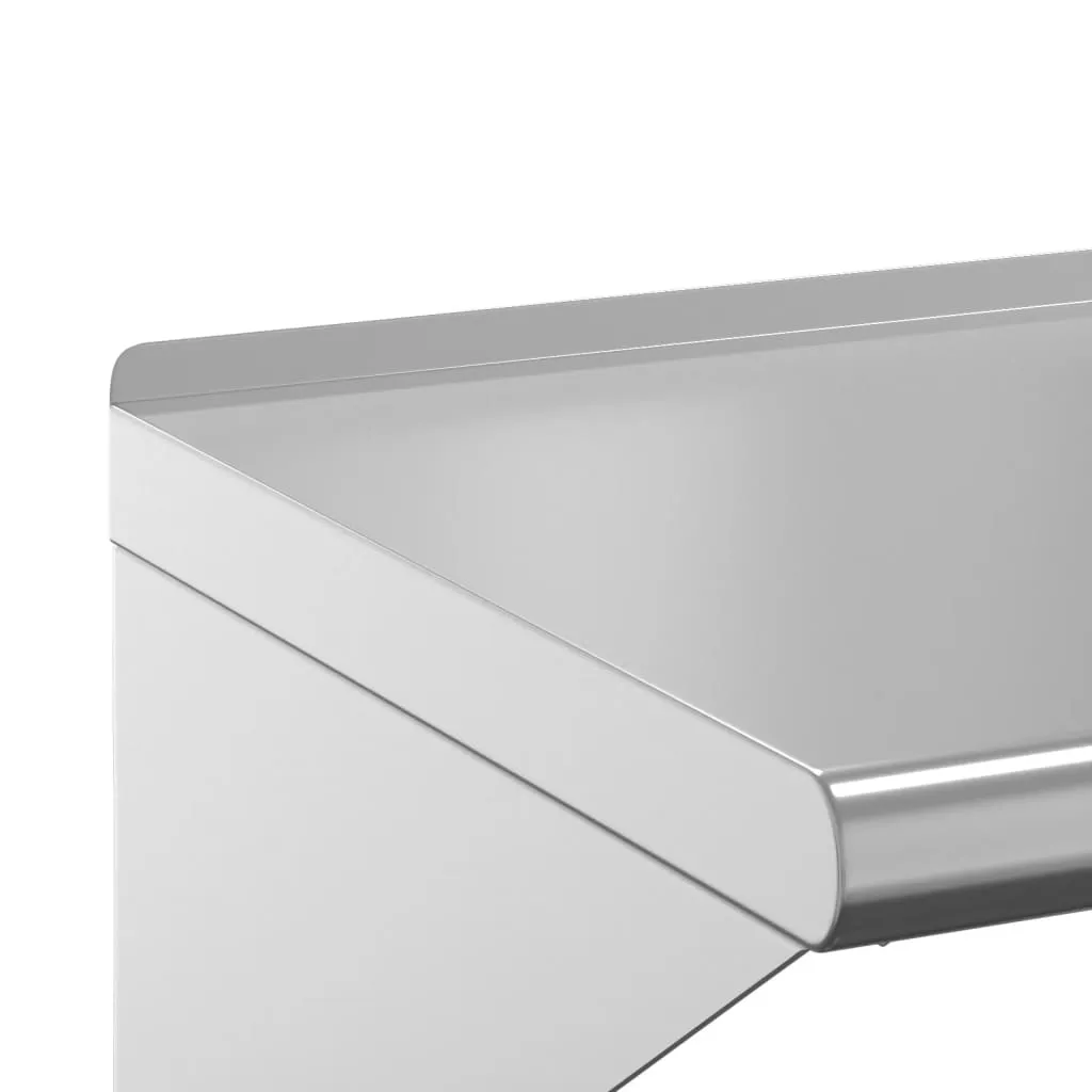 Wall Shelf 50x30x31 cm Silver Stainless Steel