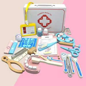 Wooden Children Doctor Pretend Play Set - 920